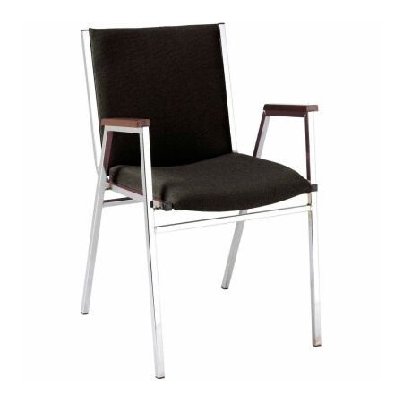 Kfi KFI Stack Chair With Arms - Fabric -2" thick Seat Black Fabric 421CH-1504 BLACK FABRIC